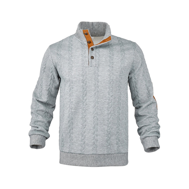 Structured men's sweater with trendy high collar Lune London