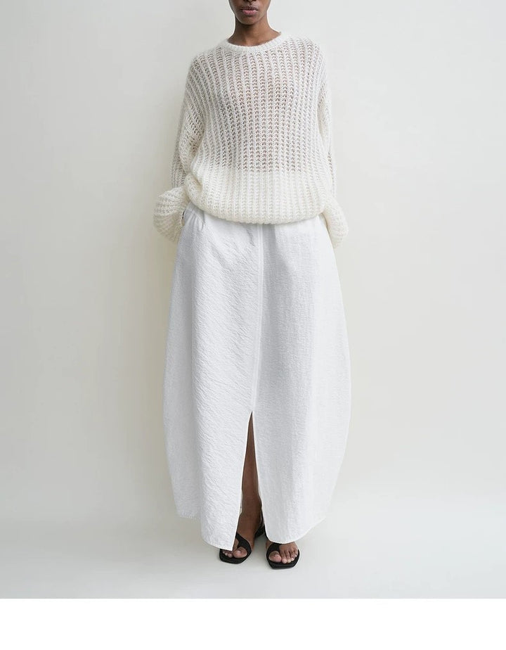 Women's maxi skirt with side slits and large pockets Lune London