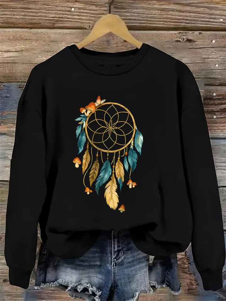 Sweatshirt pour femme avec design artistique de capteur de rêves Chic & Stil