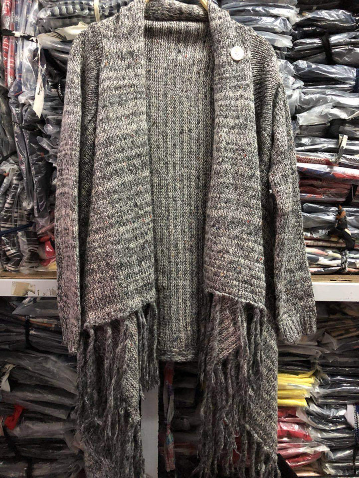 Poncho cocoon pour femme avec franges Chic & Stil