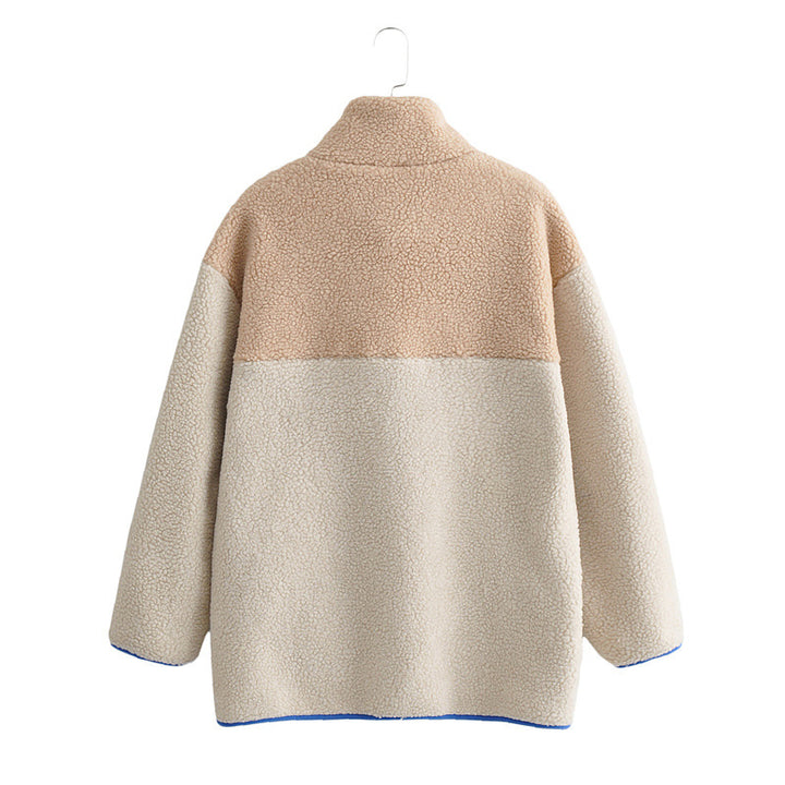 Veste en polaire douce pour femmes avec col haut et fermeture éclair Chic & Stil