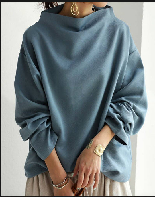 Women's Oversized Sweater with Special Collar and Casual Cut Lune London