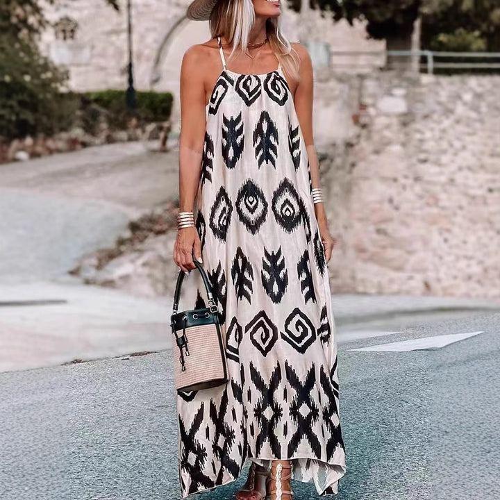 Lune London Women's Printed Ethno Maxi Dress