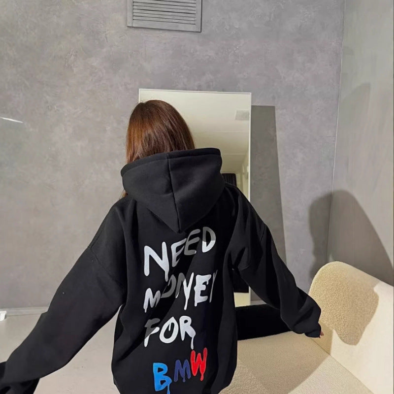 Women Oversized Hoodie with stylish lettering Lune London