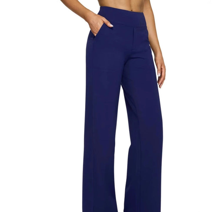 Women Wide-Leg Lounge Pants with Elastic Waist Lune London