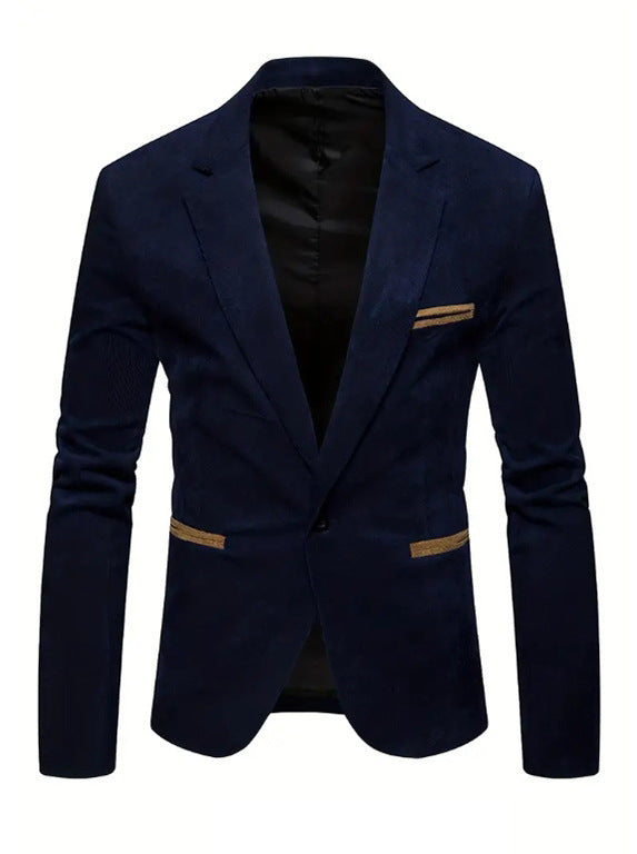 Suede blazer for men with textured surface Lune London