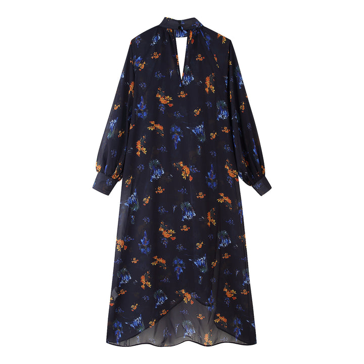 Maxi dress for women with elegant high neck and floral design Lune London
