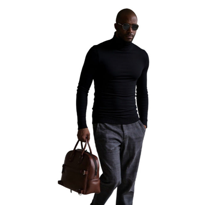 Men's turtleneck sweater with a fine texture Lune London