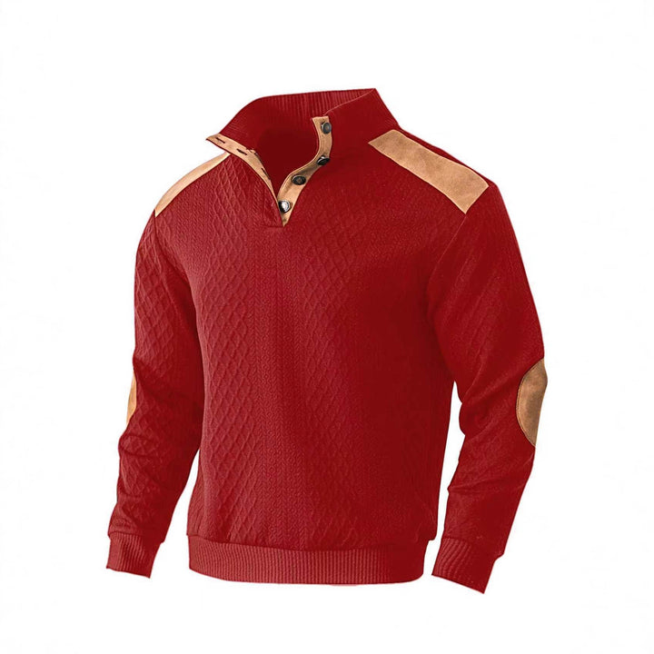 Knitted sweater for men with a unique high collar and trendy details Lune London