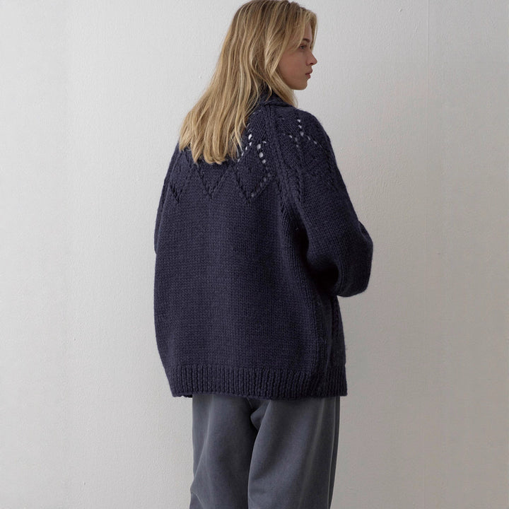 Gilet en tricot épais pour femme avec un design intemporel et des détails modernes Chic & Stil