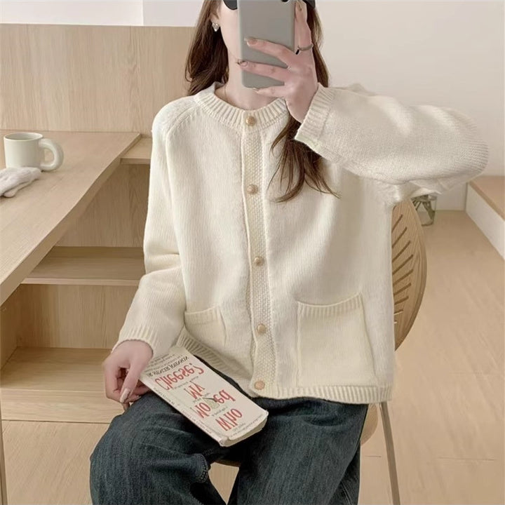 Cardigan à boutons avec poches pour femmes Chic & Stil