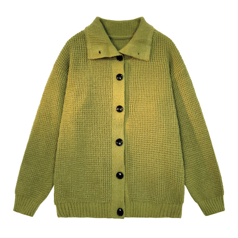 Knitted jacket for women with structured design and button placket Lune London
