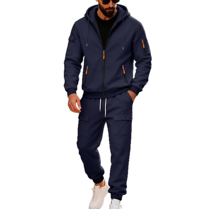 Men's stylish two-piece jogging set with hood and practical pockets Lune London