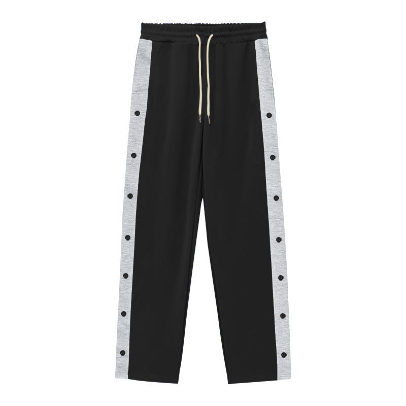 Sporty men's jogging pants with snap button details Lune London