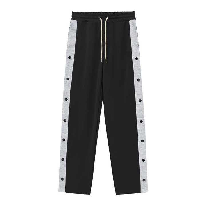 Sporty men's jogging pants with snap button details Lune London