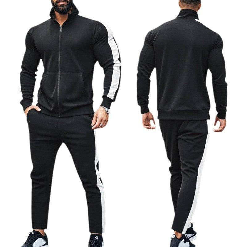 Sport leisure suit for men with high collar and practical zip pockets Lune London