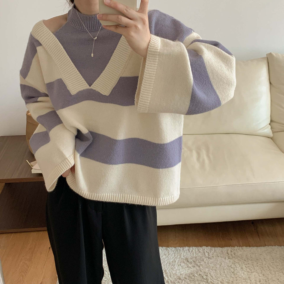 Sweater tendance pour femmes avec découpes Chic & Stil