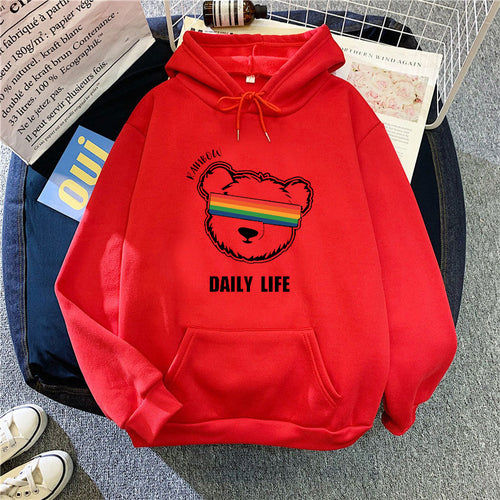 Women's hoodie with stylish bear motif Chic & Stil