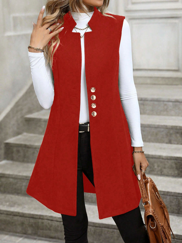 Dames élégant gilet avec des détails de bouton Chic & Stil