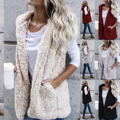 Ladies Soft Fleece Gilet with practical pockets and open cut Lune London