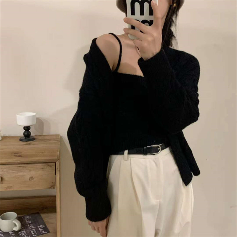 Cardigan pour femmes avec un charmant motif en câble et des détails de bouton Chic & Stil
