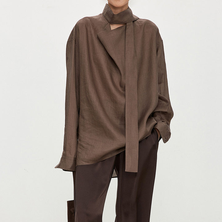 Blouse élégante pour femmes, décolletée, avec col raffiné Chic & Stil
