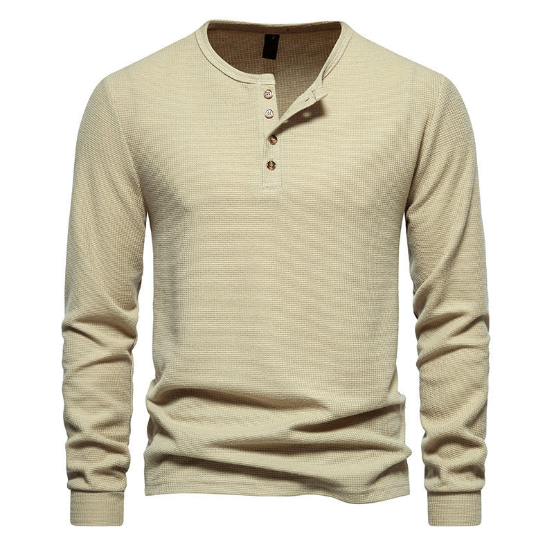 Men's long sleeve shirt with button placket and structured design Lune London