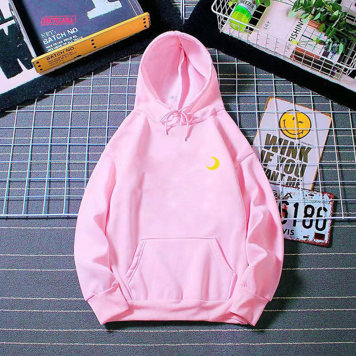 Women's hoodie with cute moon motif Chic & Stil
