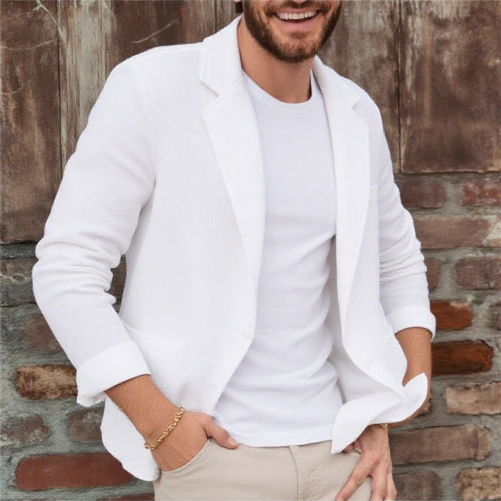 Men's jersey blazer casual with pockets