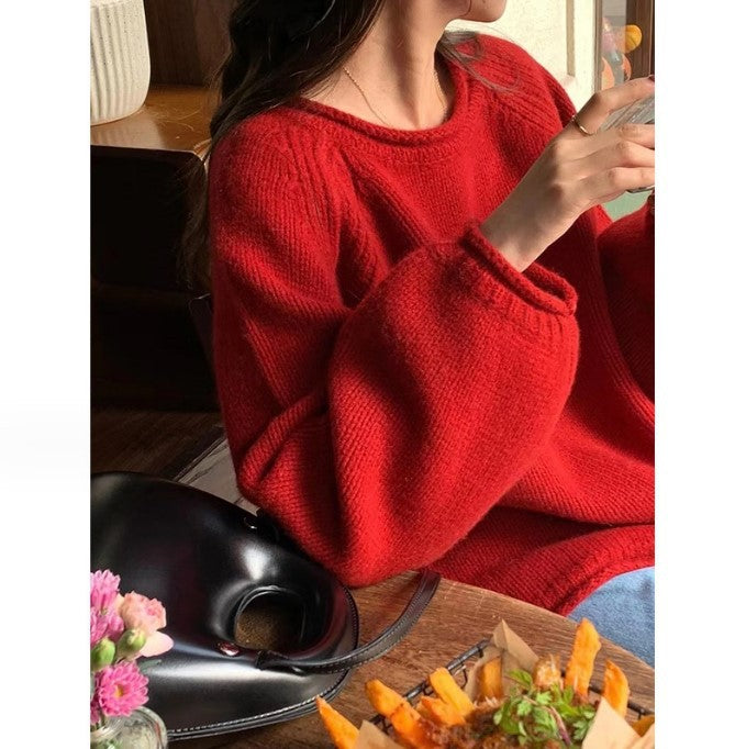 Knitted sweater for women with a relaxed silhouette and modern details Lune London