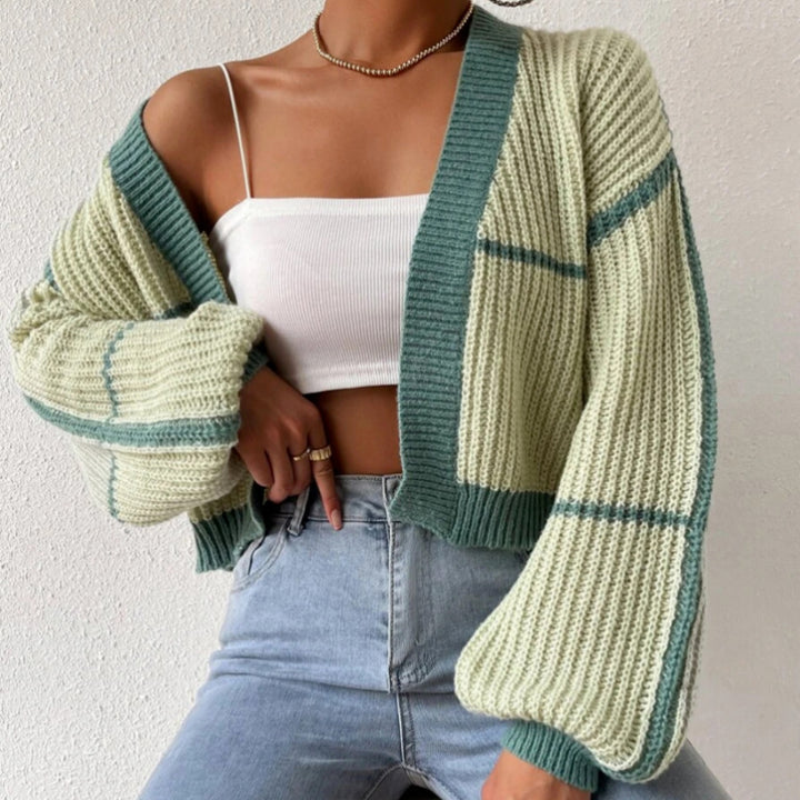 Ladies Large knitted cardigan with voluminous sleeves Lune London