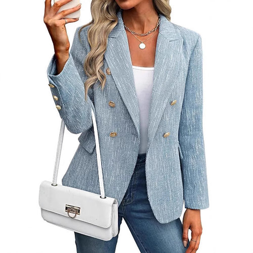 Tweed blazer for women with double-breasted buttons Lune London