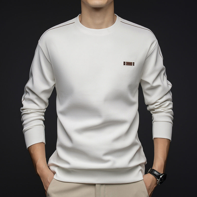 Elegant pullover for men with round neck in fine functional material Lune London