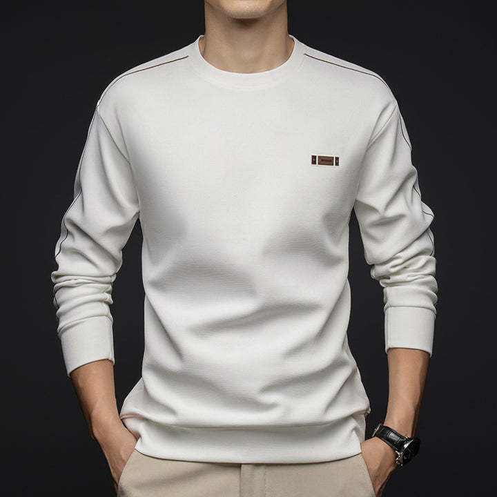 Elegant pullover for men with round neck in fine functional material Lune London