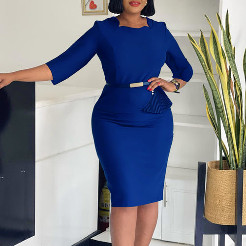 Dresses for women fitted with gathers and belt Lune London