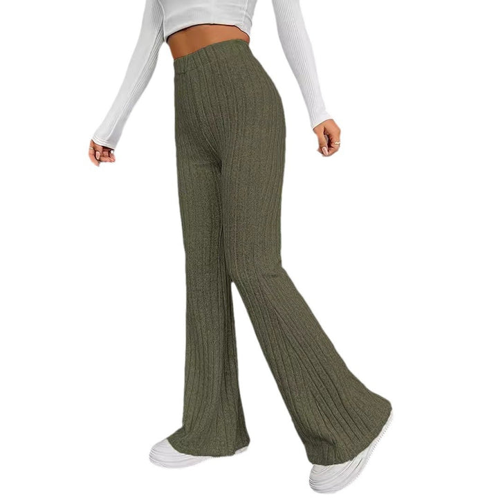 Pantalons larges en tricot côtelé pour femmes au flair élégant Lune London
