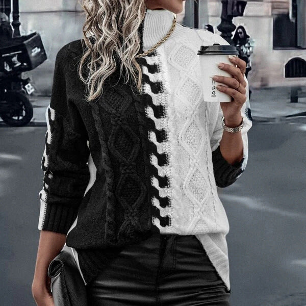 Womens sweater with modern block design Lune London