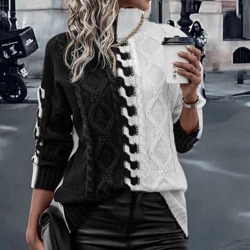 Womens sweater with modern block design Lune London
