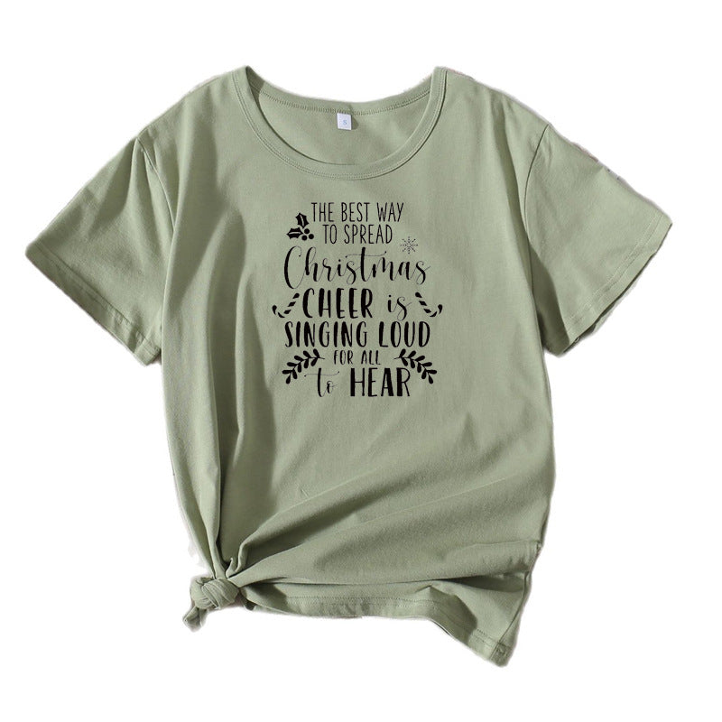 Ladies Holidays Joy Quote T-Shirt Lune London
