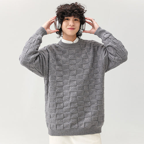 Trendy men's sweater with textured surface Lune London