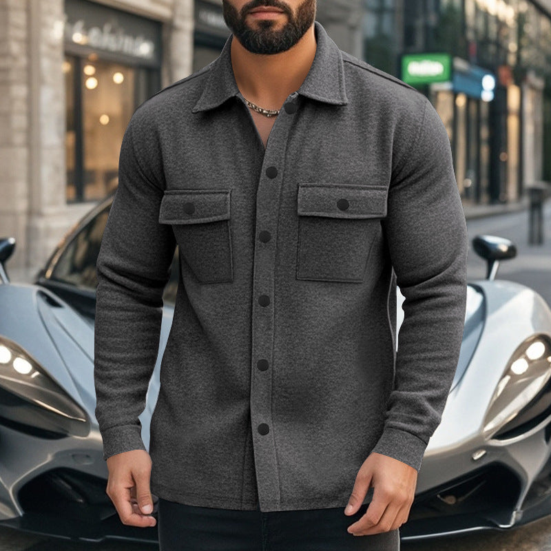 Trendy flannel jacket for men with practical pockets Lune London