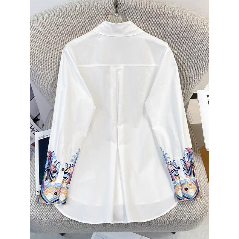 Embroidered collar shirt for women Lune London