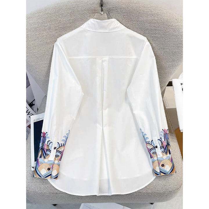 Embroidered collar shirt for women Lune London