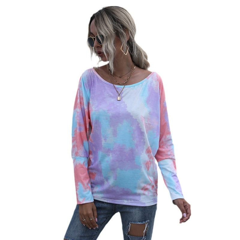 Casual women's top with loose fit and relaxed design with off-the-shoulder Lune London