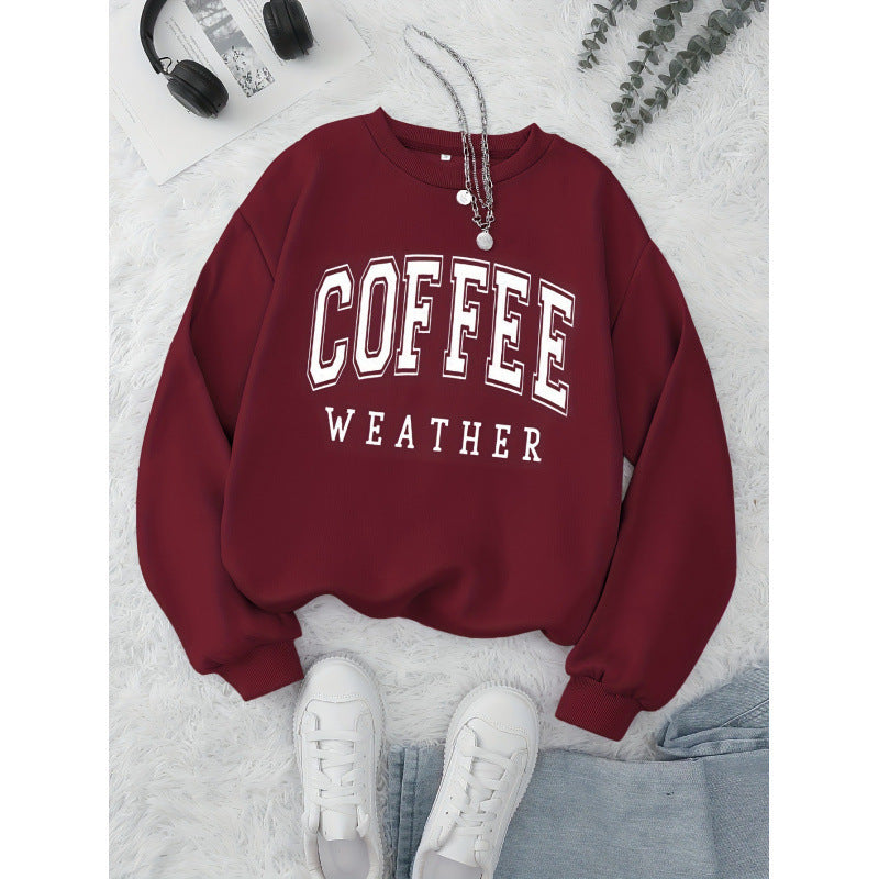 Sweatshirt femme avec impression tendance Coffee Weather Chic & Stil