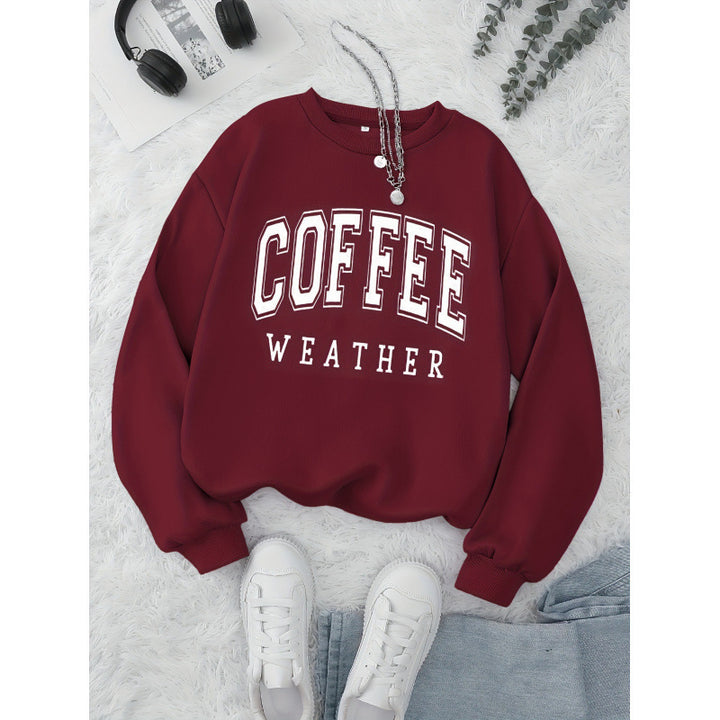 Sweatshirt femme avec impression tendance Coffee Weather Chic & Stil