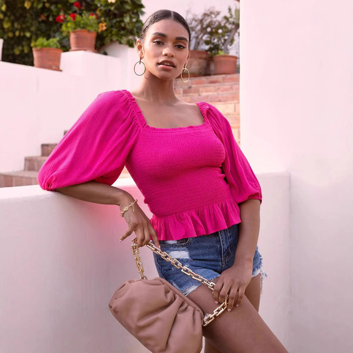 Ladies puff sleeves top Lune London