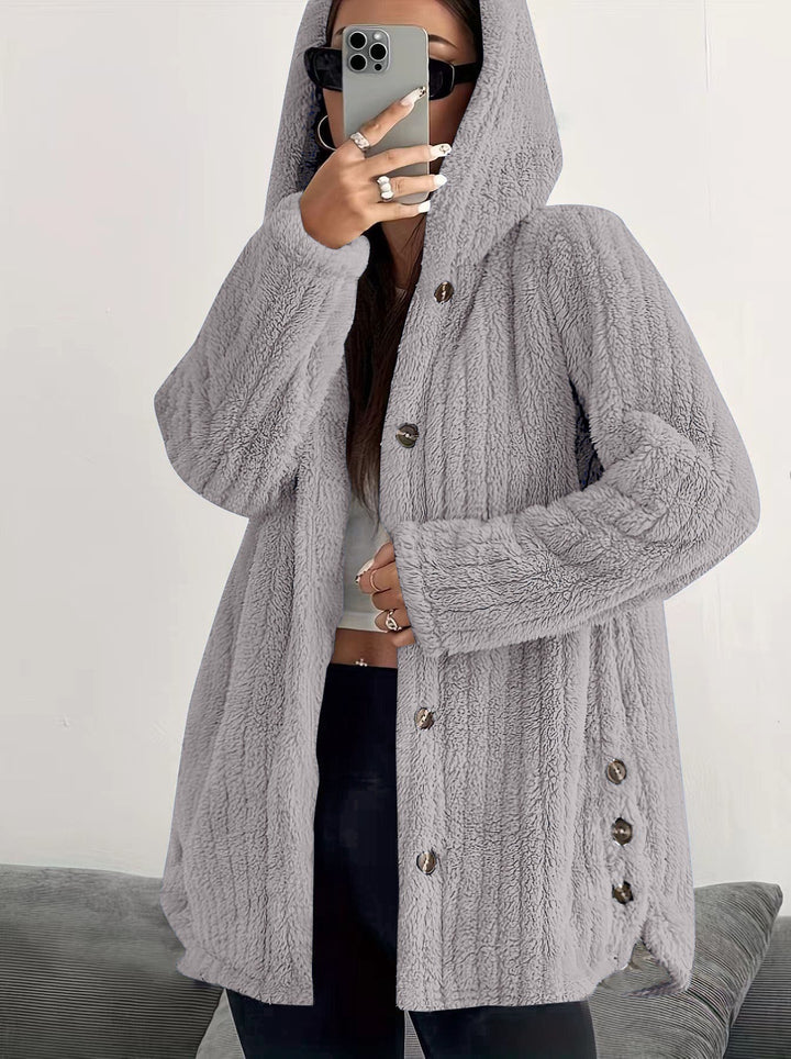 Soft fleece hooded jacket for women Lune London