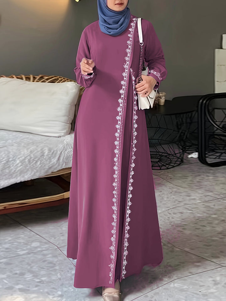 Elegant maxi dress for women with elaborate embroidery Lune London