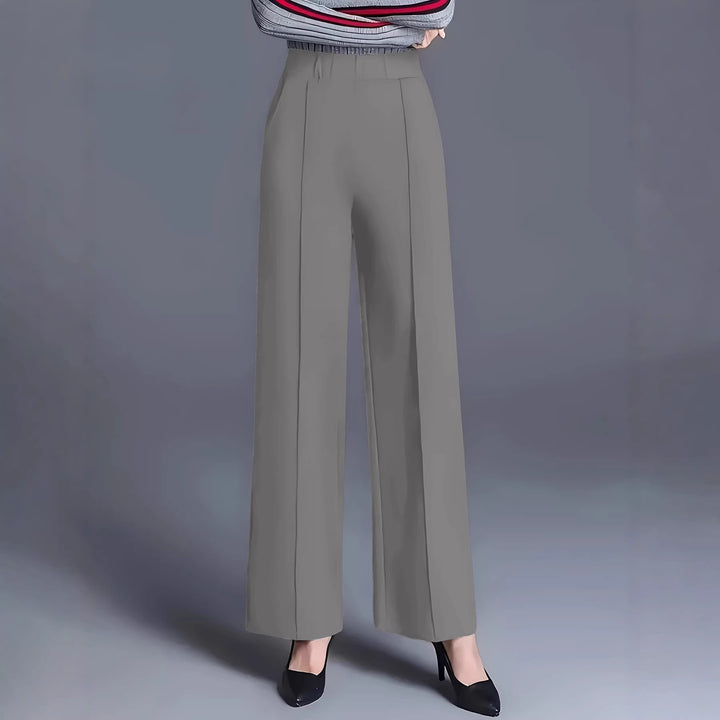 Women's Wide High-Waisted Trousers with Elegant Pleats Lune London